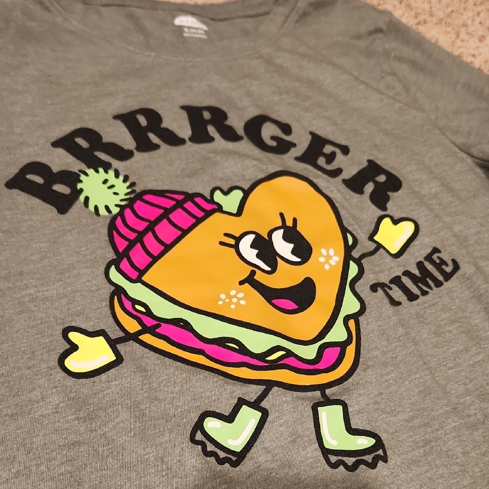 Old Navy Kids 'Brrrger Time' Long Sleeve Tee - Picture 2 of 4